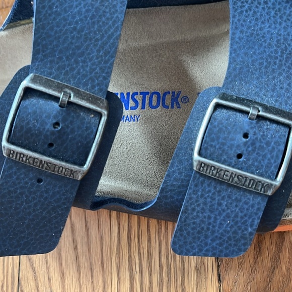 Birkenstock Arizona Birko-Flor Sandals blue Size 12-12.5 (45 Eur) soft footbed - Picture 5 of 8